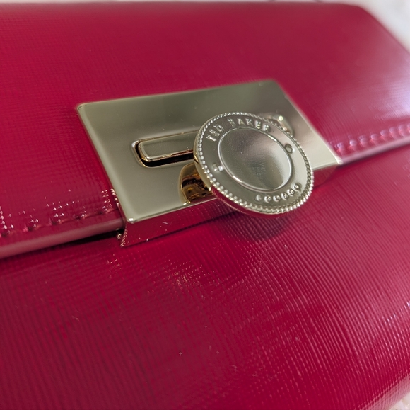 Ted Baker Parisa Classy Red Shoulder Clutch Bag With Removable Chain Strap, Kiss - Picture 3 of 13